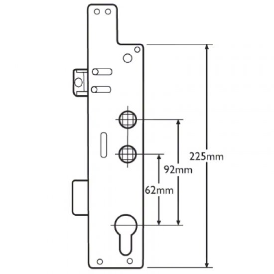 Fullex Crimebeater Lever Operated Latch Deadbolt Gearbox
