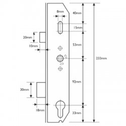 Doormaster Latch Deadbolt Single Spindle Gearbox To Suit Mila