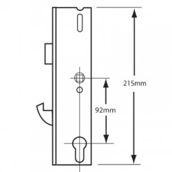 Yale YS170 Lever Operated Latch Hookbolt Split Spindle Gearbox