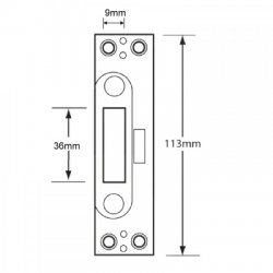 GU Hook Keep for UPVC Doors