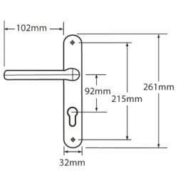 Avocet Affinity 92 Lever Lever UPVC Furniture Long