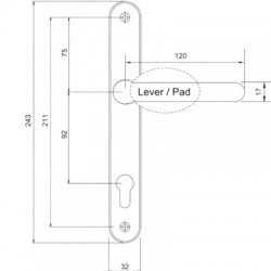 Fab & Fix 92PZ Lever Pad Upvc Furniture Ashford