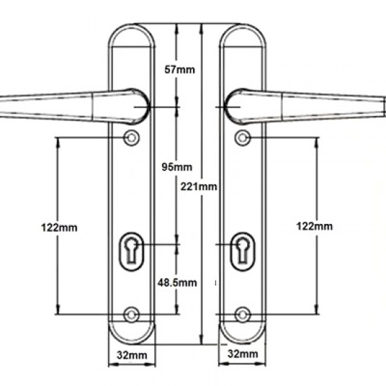 Era Vectis Classic Upvc Lever Door Furniture 3230
