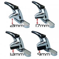 Asec Adjustable Cockspur Window Handle Kit 9mm to 21mm