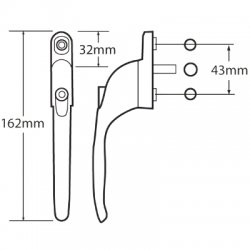 Securistyle Virage Espag Locking Handle Inline