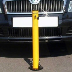 Asec Yellow Fold Down 620mm High Parking Post