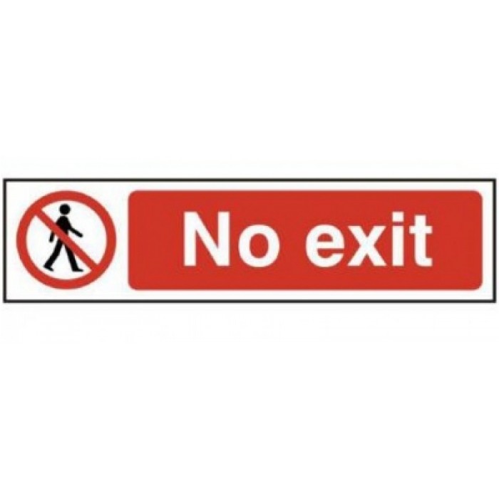 No Exit Sign 200mm X 50mm no-exit-sign-200mm-x-50mm